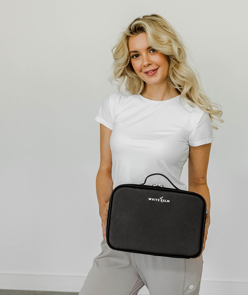 best train toiletries bag for traveling Aven Travel Train Case - Black