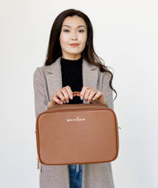 Aven Travel Train Case - Caramel