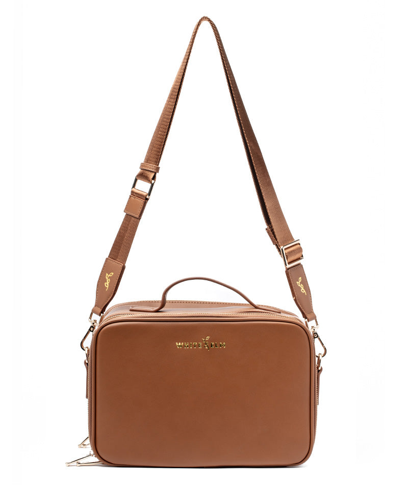 Aven Travel Train Case - Caramel