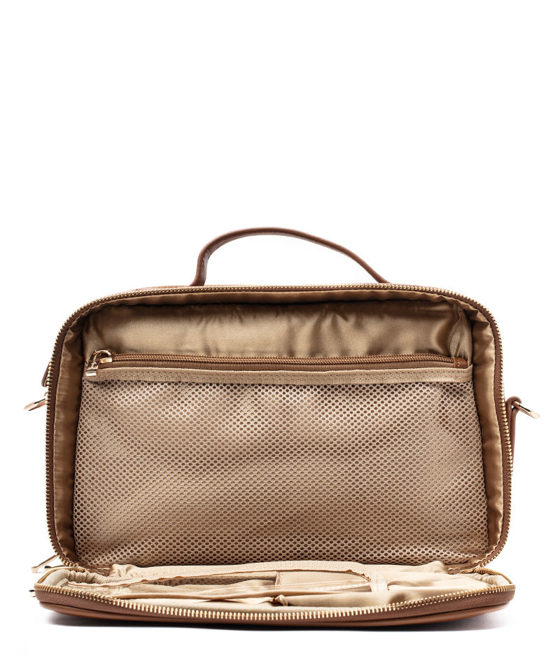 Aven Travel Train Case - Caramel