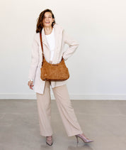 Camille Hobo - Honey Vegan Suede  - [Outlet Final Sale]