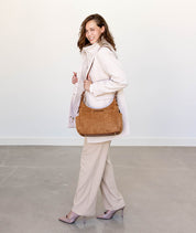 Camille Hobo - Honey Vegan Suede  - [Outlet Final Sale]