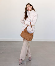 Camille Hobo - Honey Vegan Suede  - [Outlet Final Sale]
