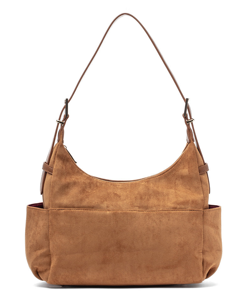 Camille Hobo Bag in Honey Vegan Suede by White Elm | Chic & Stylish