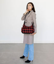 Camille Hobo - Tartan Rouge Wool - [Outlet Final Sale]