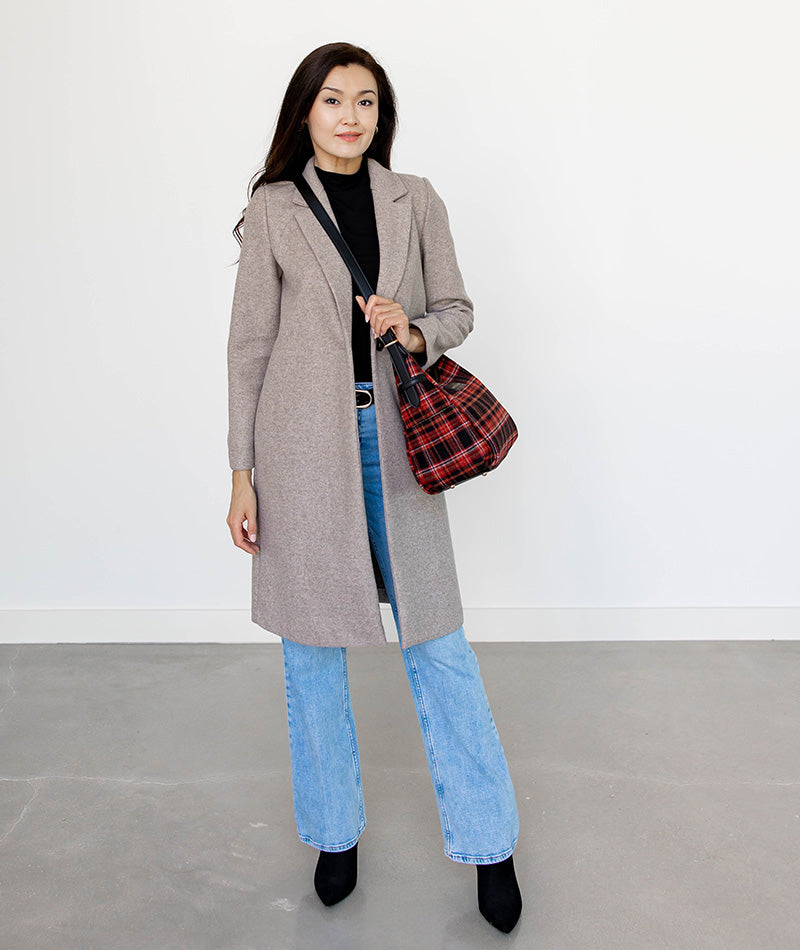 Camille Hobo - Tartan Rouge Wool