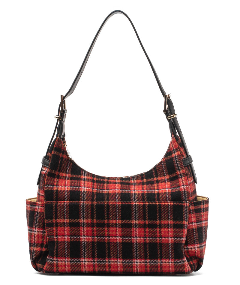 Camille Hobo - Tartan Rouge Wool