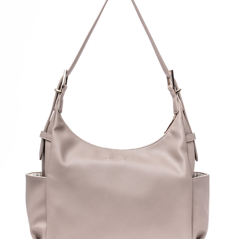 taupe camille hobo handbag by white elm