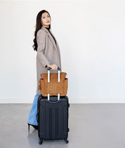 Carina Tote Bag - Honey Vegan Suede - [OUTLET FINAL SALE]