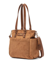 Carina Tote Bag - Honey Vegan Suede - [OUTLET FINAL SALE]