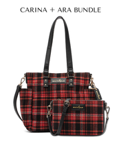 Carina Tote Bag - Tartan Rouge Wool