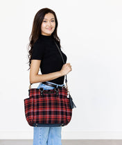 Carina Tote Bag - Tartan Rouge Wool