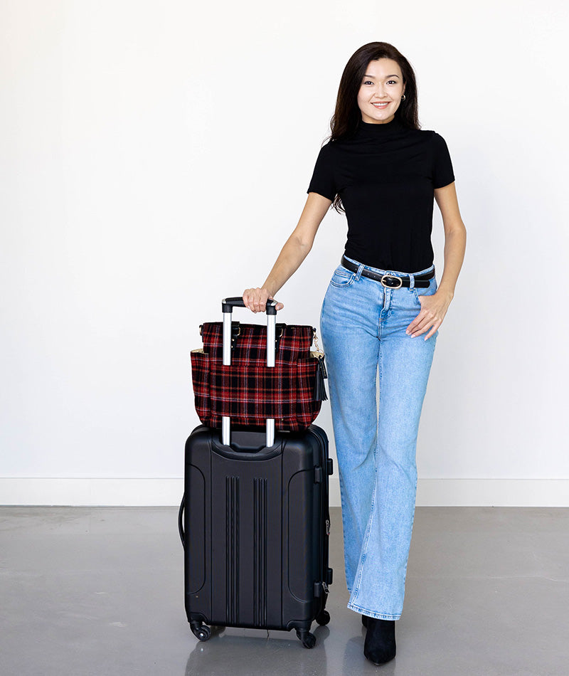 Carina Tote Bag - Tartan Rouge Wool