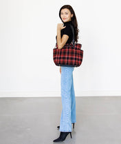 Carina Tote Bag - Tartan Rouge Wool