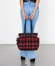 Carina Tote Bag - Tartan Rouge Wool - [OUTLET FINAL SALE]