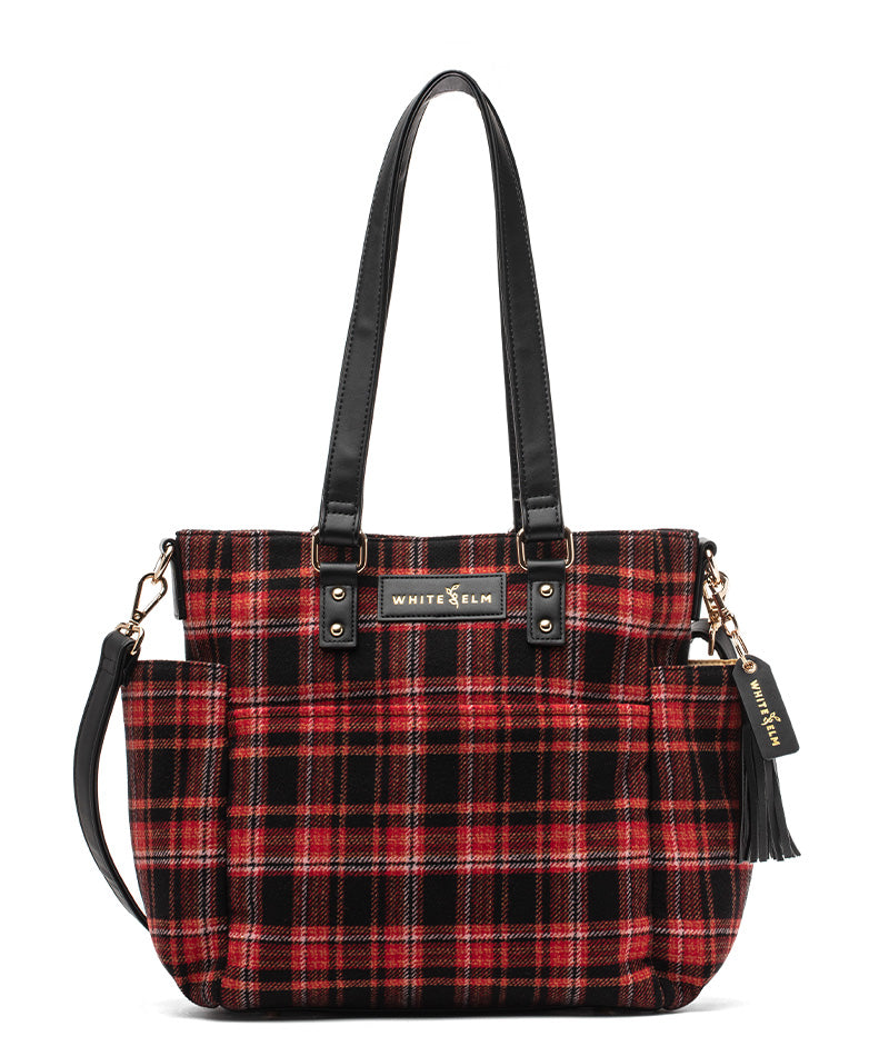 Carina Tote Bag - Tartan Rouge Wool