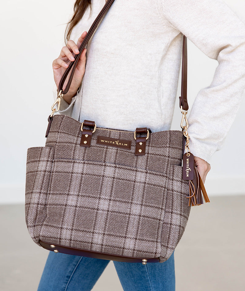 Carina Tote Bag - Uptown Check Wool