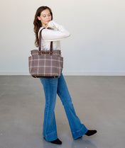 Carina Tote Bag - Uptown Check Wool
