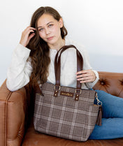 Carina Tote Bag - Uptown Check Wool