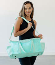 Carmen Mesh Tote - Aqua Mint