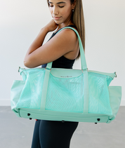 Carmen Mesh Tote - Aqua Mint