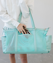 Carmen Mesh Tote - Aqua Mint