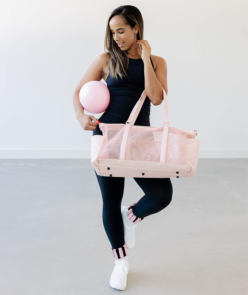Carmen Mesh Tote - Tea Rose