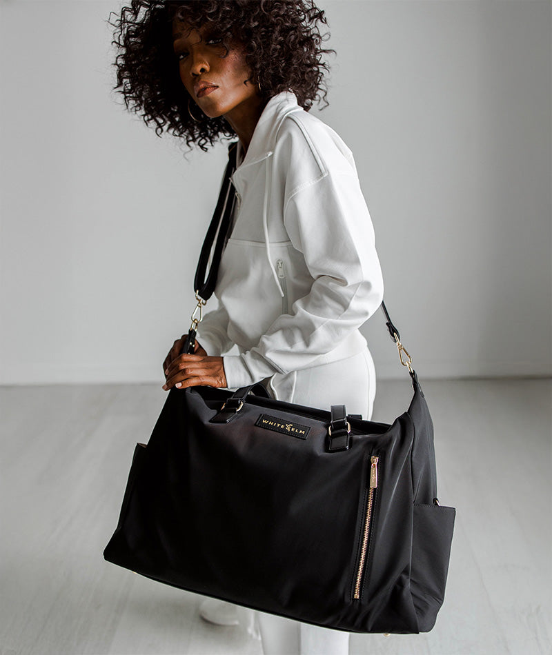 WhiteElm_DarciWeekenderDuffel_Black_Gold_Crossbody.jpg