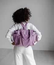 Gemini Mini Convertible Backpack - Heather Purple