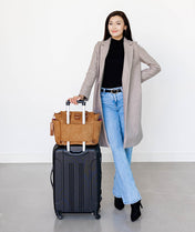 Gemini Mini Convertible Backpack - Honey Vegan Suede