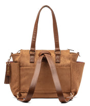 Gemini Mini Convertible Backpack - Honey Vegan Suede