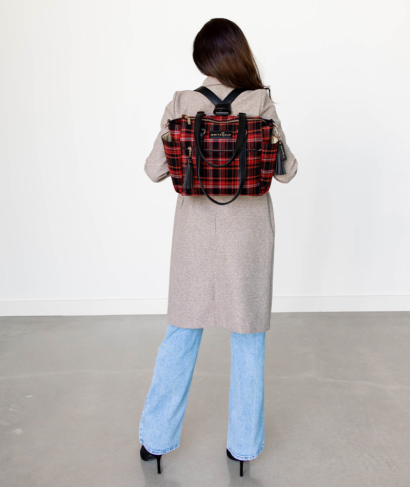Gemini Mini Convertible Backpack - Tartan Rouge Wool