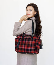 Gemini Mini Convertible Backpack - Tartan Rouge Wool - [OUTLET FINAL SALE]