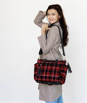 Gemini Mini Convertible Backpack - Tartan Rouge Wool - [OUTLET FINAL SALE]