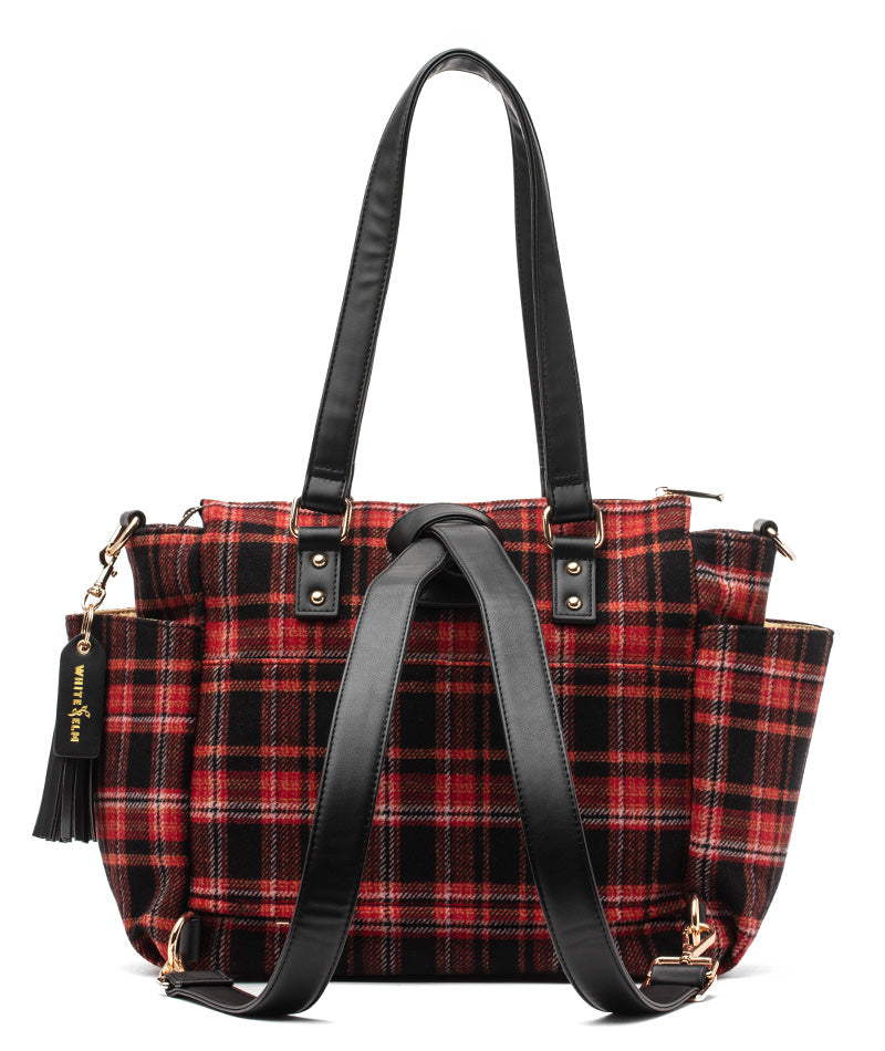 Gemini Mini Convertible Backpack - Tartan Rouge Wool