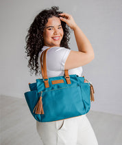 Gemini Mini Convertible Backpack - Cabo Teal Nylon  - [OUTLET RETIRED FINAL SALE]