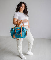 Gemini Mini Convertible Backpack - Cabo Teal Nylon  - [OUTLET RETIRED FINAL SALE]