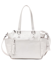 Gemini Mini Convertible Backpack - Pearl White Croc