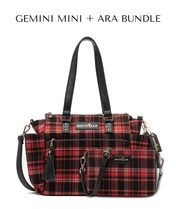 Gemini Mini Convertible Backpack - Tartan Rouge Wool