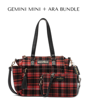 Gemini Mini Convertible Backpack - Tartan Rouge Wool - [OUTLET FINAL SALE]