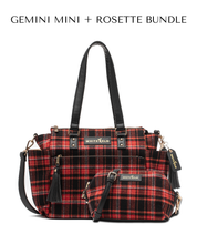 Gemini Mini Convertible Backpack - Tartan Rouge Wool - [OUTLET FINAL SALE]