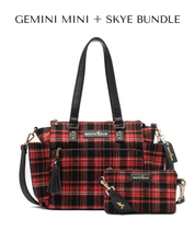 Gemini Mini Convertible Backpack - Tartan Rouge Wool - [OUTLET FINAL SALE]