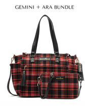 Gemini Convertible Backpack - Tartan Rouge Wool