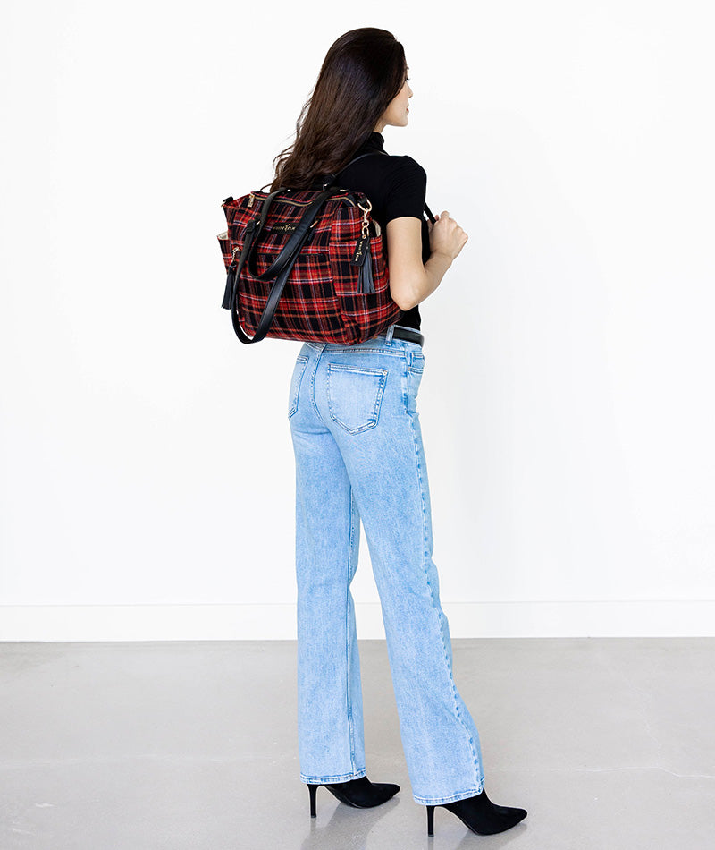 Gemini Convertible Backpack - Tartan Rouge Wool