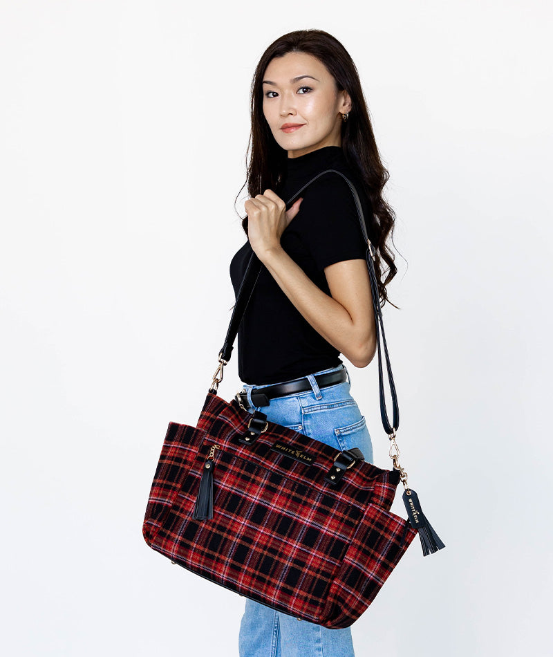 Gemini Convertible Backpack - Tartan Rouge Wool