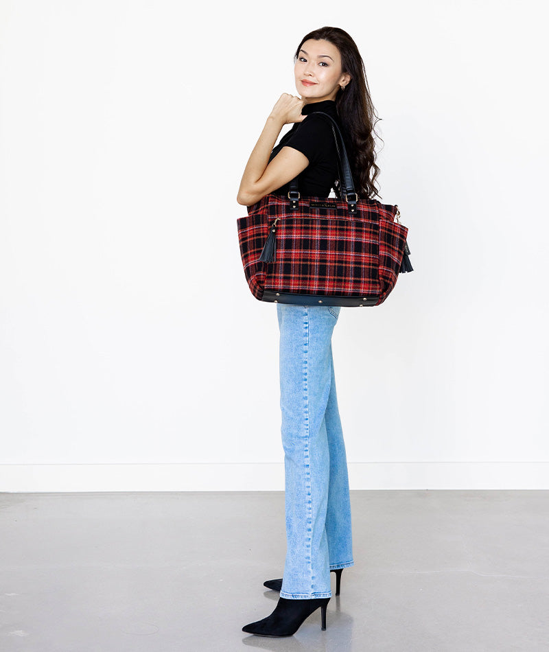 Gemini Convertible Backpack - Tartan Rouge Wool