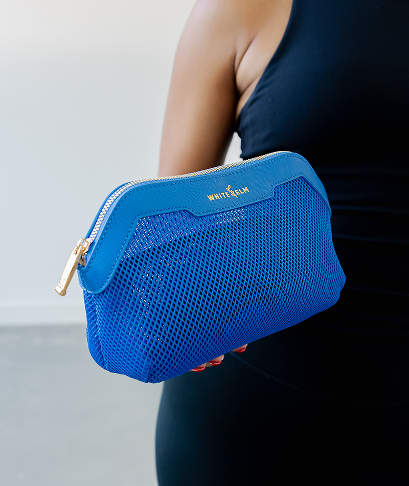 Ivy Mesh Pouch - Cobalt Blue