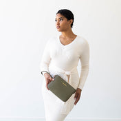 Ara Convertible Crossbody Clutch - Olive