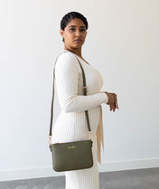 Ara Convertible Crossbody Clutch - Olive