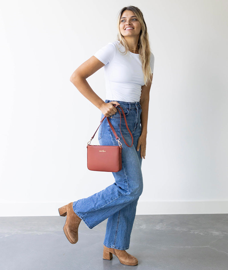 Ara Convertible Crossbody Clutch - Terracotta